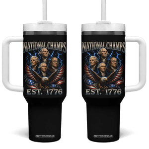 Founding Fathers USA 250th Anniversary Tumbler With Handle Vintage National Champions 250 Years Patriotic American Flag