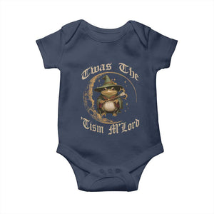 Twas the Tism MLord Frog Baby Onesie Funny Anti Social Meme TS10 Navy Print Your Wear