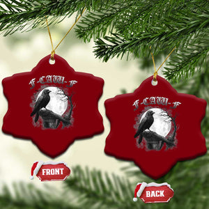 Black Crow F-Caw-F Ceramic Ornament Funny Raven Moon Gothic Adult Humor TS10 Print Your Wear