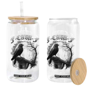 Black Crow F-Caw-F Glass Can Funny Raven Moon Gothic Adult Humor TS10 Print Your Wear