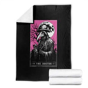 Plague Doctor Tarot Card Throw Blanket Mysterious Horror Death Occult Satanic TS10 Black Print Your Wear
