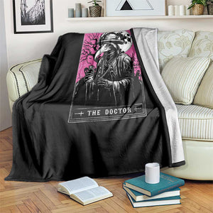 Plague Doctor Tarot Card Throw Blanket Mysterious Horror Death Occult Satanic TS10 Print Your Wear