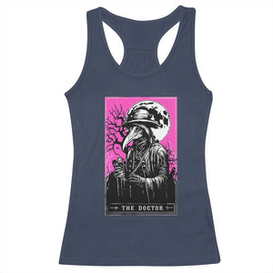 Plague Doctor Tarot Card Racerback Tank Top Mysterious Horror Death Occult Satanic TS10 Navy Print Your Wear