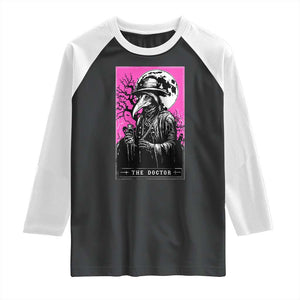 Plague Doctor Tarot Card Raglan Shirt Mysterious Horror Death Occult Satanic TS10 Black White Print Your Wear