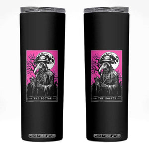 Plague Doctor Tarot Card Skinny Tumbler Mysterious Horror Death Occult Satanic TS10 Black Print Your Wear