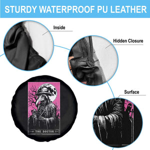 Plague Doctor Tarot Card Spare Tire Cover Mysterious Horror Death Occult Satanic TS10 Print Your Wear
