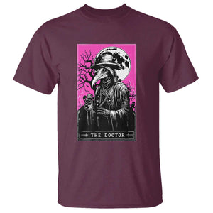 Plague Doctor Tarot Card T Shirt Mysterious Horror Death Occult Satanic TS10 Maroon Print Your Wear