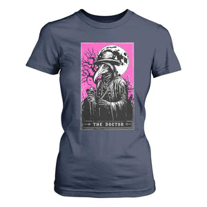 Plague Doctor Tarot Card T Shirt For Women Mysterious Horror Death Occult Satanic TS10 Navy Print Your Wear