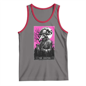 Plague Doctor Tarot Card Tank Top Mysterious Horror Death Occult Satanic TS10 Deep Heather Red Print Your Wear