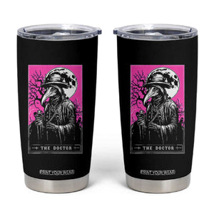 Plague Doctor Tarot Card Tumbler Cup Mysterious Horror Death Occult Satanic TS10 Black Print Your Wear