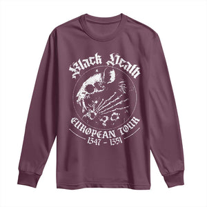 Plague Rat Long Sleeve Shirt Black Death European Tour Medieval History Goth TS10 Maroon Print Your Wear