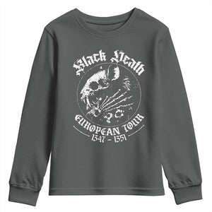 Plague Rat Youth Sweatshirt Black Death European Tour Medieval History Goth TS10 Dark Heather Print Your Wear