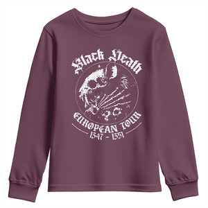 Plague Rat Youth Sweatshirt Black Death European Tour Medieval History Goth TS10 Maroon Print Your Wear