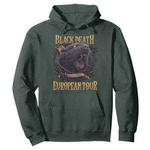 Black Death European Tour Hoodie Plague Rat Medieval History Alternative Art TS10 Dark Forest Green Print Your Wear