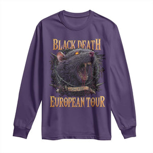 Black Death European Tour Long Sleeve Shirt Plague Rat Medieval History Alternative Art TS10 Purple Print Your Wear