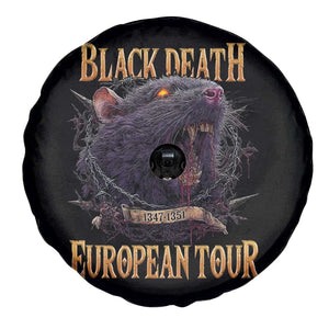 Black Death European Tour Spare Tire Cover Plague Rat Medieval History Alternative Art TS10 Print Your Wear