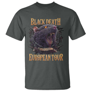 Black Death European Tour T Shirt Plague Rat Medieval History Alternative Art TS10 Dark Heather Print Your Wear