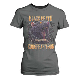 Black Death European Tour T Shirt For Women Plague Rat Medieval History Alternative Art TS10 Dark Heather Print Your Wear