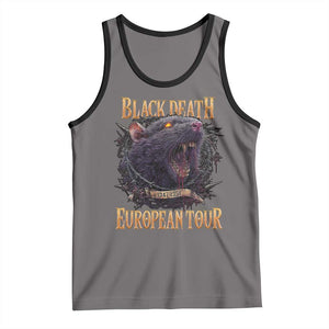 Black Death European Tour Tank Top Plague Rat Medieval History Alternative Art TS10 Deep Heather Black Print Your Wear