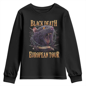 Black Death European Tour Youth Sweatshirt Plague Rat Medieval History Alternative Art TS10 Black Print Your Wear