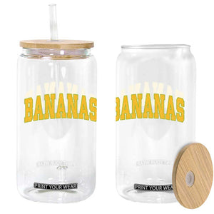 Funny Retro Bananas Glass Can Vintage Banana Gifts Yellow Varsity TS10 Print Your Wear