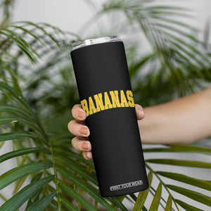 Funny Retro Bananas Skinny Tumbler Vintage Banana Gifts Yellow Varsity TS10 Print Your Wear