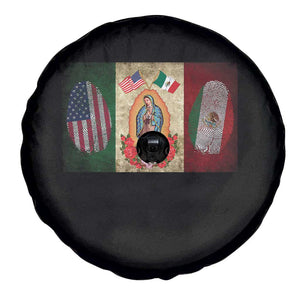 Mexico Flag Spare Tire Cover Virgin Mary Mexican American Patriotic Mexican Roots TS10 Print Your Wear