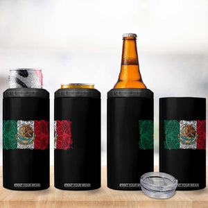 Eagle Mexican Flag 4 in 1 Can Cooler Tumbler Aztecs Mexico Heritage Roots TS10 Print Your Wear