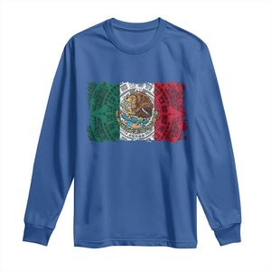 Eagle Mexican Flag Long Sleeve Shirt Aztecs Mexico Heritage Roots TS10 Royal Blue Print Your Wear
