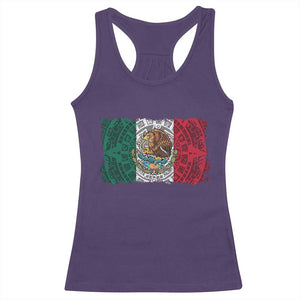 Eagle Mexican Flag Racerback Tank Top Aztecs Mexico Heritage Roots TS10 Purple Print Your Wear