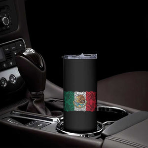 Eagle Mexican Flag Skinny Tumbler Aztecs Mexico Heritage Roots TS10 Print Your Wear