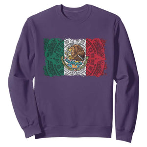 Eagle Mexican Flag Sweatshirt Aztecs Mexico Heritage Roots TS10 Purple Print Your Wear