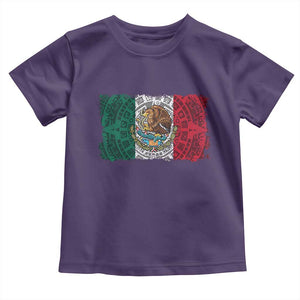Eagle Mexican Flag Toddler T Shirt Aztecs Mexico Heritage Roots TS10 Purple Print Your Wear