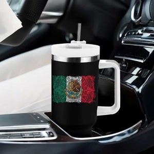 Eagle Mexican Flag Tumbler With Handle Aztecs Mexico Heritage Roots TS10 Print Your Wear
