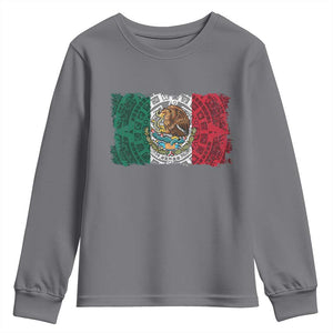 Eagle Mexican Flag Youth Sweatshirt Aztecs Mexico Heritage Roots TS10 Charcoal Print Your Wear