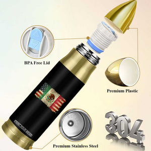 American Mexican Flag Bullet Tumbler Mexico Heritage Mexican Roots TS10 Print Your Wear