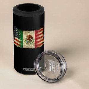 American Mexican Flag 4 in 1 Can Cooler Tumbler Mexico Heritage Mexican Roots TS10 Print Your Wear