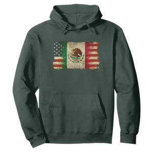 American Mexican Flag Hoodie Mexico Heritage Mexican Roots TS10 Dark Forest Green Print Your Wear
