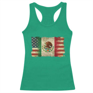 American Mexican Flag Racerback Tank Top Mexico Heritage Mexican Roots TS10 Irish Green Print Your Wear