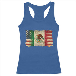 American Mexican Flag Racerback Tank Top Mexico Heritage Mexican Roots TS10 Royal Blue Print Your Wear