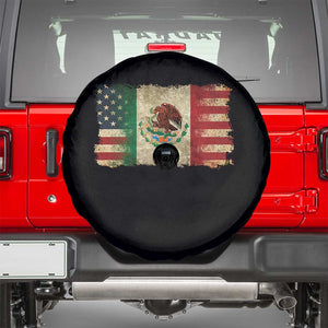 American Mexican Flag Spare Tire Cover Mexico Heritage Mexican Roots TS10 Black Print Your Wear