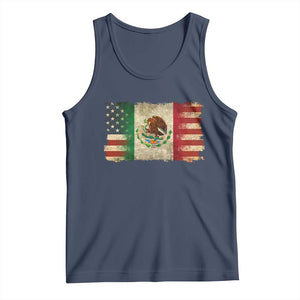American Mexican Flag Tank Top Mexico Heritage Mexican Roots TS10 Navy Print Your Wear