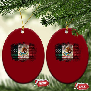 Vintage Mexican Flag Ceramic Ornament Eagle Mexico Heritage Mexican Roots TS10 Print Your Wear