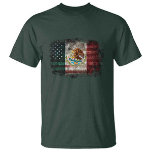 Vintage Mexican Flag T Shirt Eagle Mexico Heritage Mexican Roots TS10 Dark Forest Green Print Your Wear