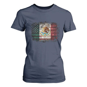 Vintage Mexican Flag T Shirt For Women Eagle Mexico Heritage Mexican Roots TS10 Navy Print Your Wear