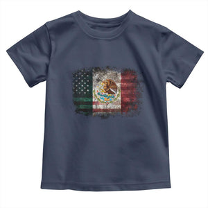 Vintage Mexican Flag Toddler T Shirt Eagle Mexico Heritage Mexican Roots TS10 Navy Print Your Wear