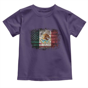 Vintage Mexican Flag Toddler T Shirt Eagle Mexico Heritage Mexican Roots TS10 Purple Print Your Wear