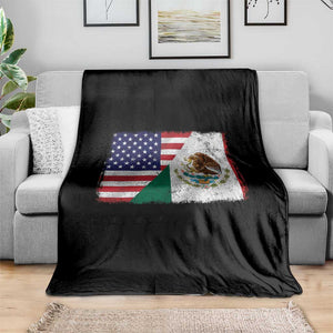 American Mexican Flag Throw Blanket Mexico Heritage Half Mexican Roots TS10 Print Your Wear