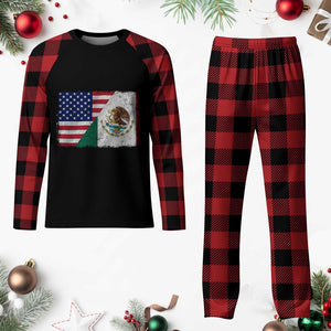 American Mexican Flag Plaid Pajama Set Mexico Heritage Half Mexican Roots TS10 Buffalo Plaid Print Your Wear