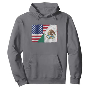 American Mexican Flag Hoodie Mexico Heritage Half Mexican Roots TS10 Charcoal Print Your Wear
